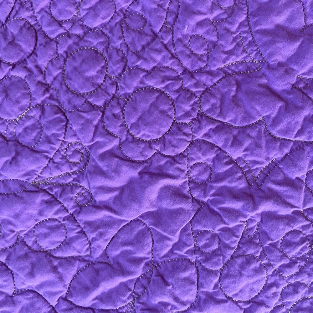 Quilt Bedding Purple & Green Butterfly Stitched Nursery Kids Size 56